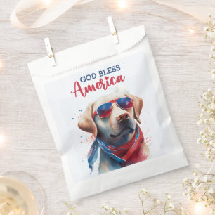 Patriotic Dog-Lab Favor Bag