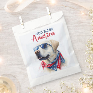 Patriotic Dog-Lab Favor Bag