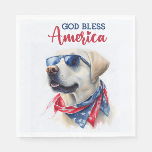 Patriotic Dog-Lab Napkins