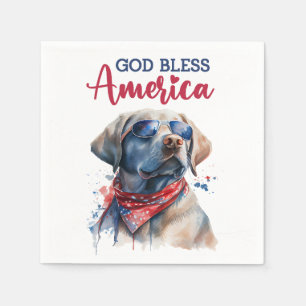 Patriotic Dog-Lab Napkins