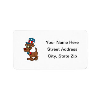 Patriotic Dog Label