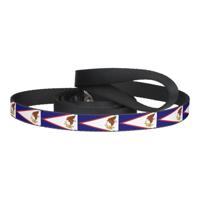 Patriotic dog leash with Flag of American Samoa (Handle)