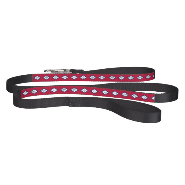 Patriotic dog leash with Flag of Arkansas, USA (Full)