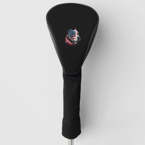 Patriotic Dog Love  Golf Head Cover