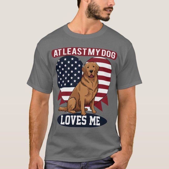 Patriotic Dog Lover T-Shirt  (Front)