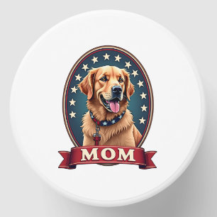 Patriotic Dog Mom Golden Retriever Vintage Tee 4 Mini Candle Favors