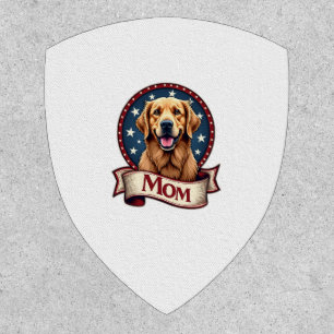 Patriotic Dog Mom Golden Retriever Vintage Tee Patch