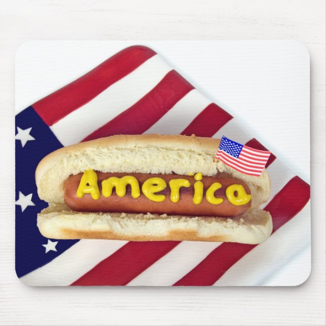 Patriotic Dog Mouse Pad (Front)
