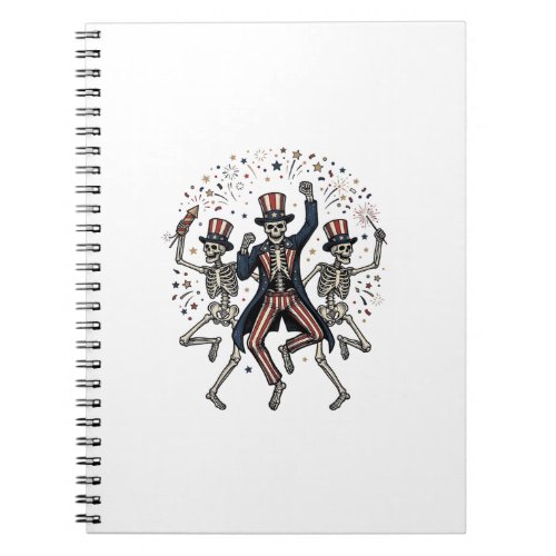 Patriotic Dog Party Like It’s 1776 Vintage Notebook