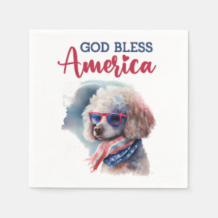 Patriotic Dog-Poodle Napkins