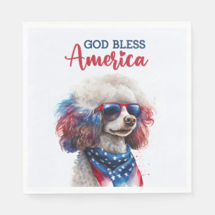 Patriotic Dog-Poodle Napkins