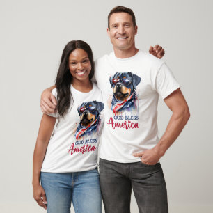Patriotic Dog-Rottweiler T-Shirt