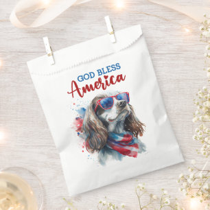 Patriotic Dog-Spaniel Favor Bag