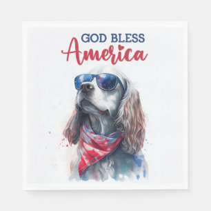 Patriotic Dog-Spaniel Napkins