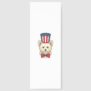 Patriotic Dog Top Hat Vintage Vector Design_1 Bookmarks