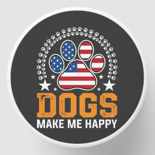 Patriotic Dogs Paw Print Vector Mini Candle Favors