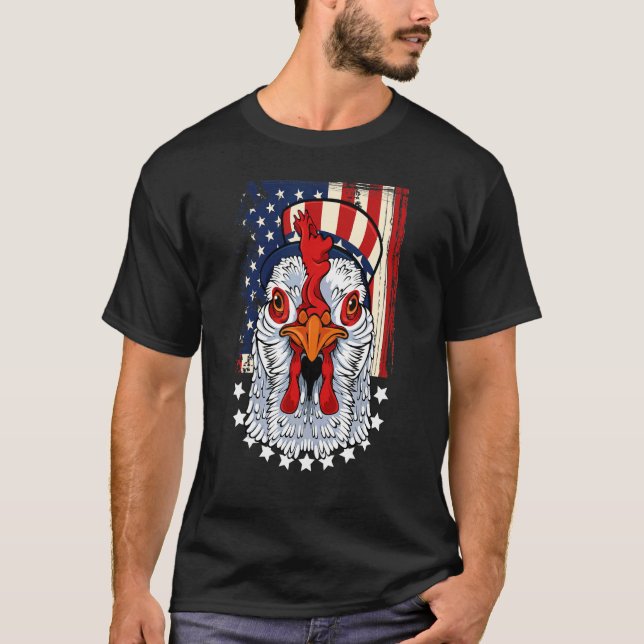 Patriotic Dolphin 4th Of July Cute Usa American Fl T-Shirt (Front)