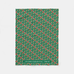 Patriotic DOMINICA FLAG Customizable Scriptur Fleece Blanket