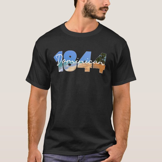 Patriotic Dominicana 1844 Dominican Pride Dominica T-Shirt (Front)