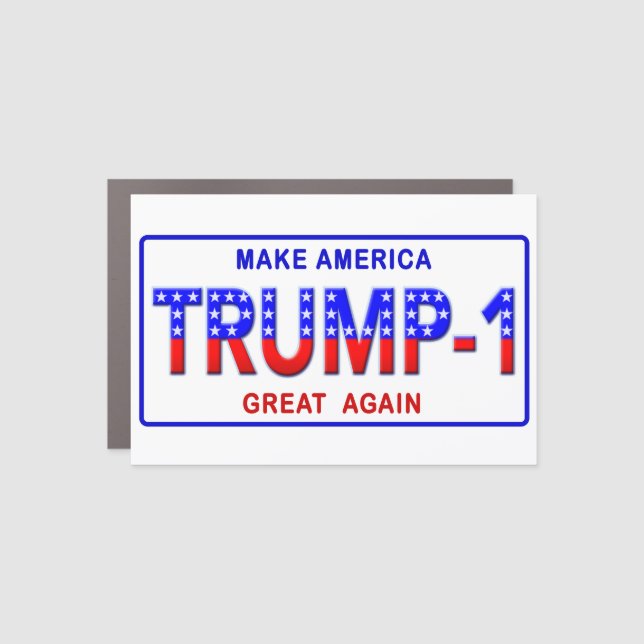 Patriotic Donald Trump-1 Car Magnet (Front)