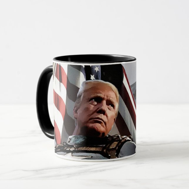 Patriotic Donald Trump Flag Mug (Front Left)