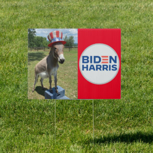 Patriotic Donkey Biden Harris Yard Sign KMCphoto