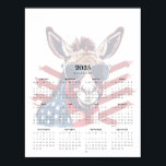 Patriotic Donkey Red White and Blue 2025 Calendar Poster<br><div class="desc">2025 Patriotic Donkey Calendar – Stars, Stripes, and Cool Vibes. Show off your love for donkeys and country with this unique 2025 one-page calendar! Featuring a subdued illustration of a cool donkey decked out in red, white, and blue with sunglasses, this design is perfect for adding a patriotic touch to...</div>