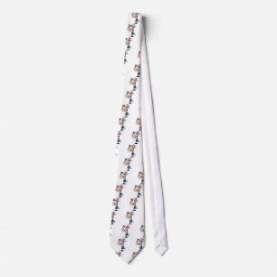 Patriotic Donkey Waving An American Flag Neck Tie