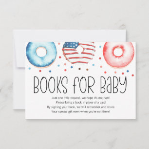 Patriotic Donut Baby Sprinkle Books for Baby Card