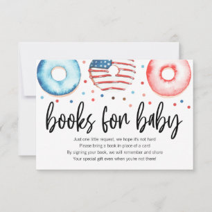 Patriotic Donut Baby Sprinkle Books for Baby Card