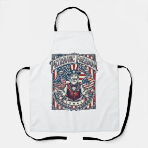 Patriotic Donut Lover Vector Graphic Tee_1 Apron
