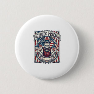 Patriotic Donut Lover Vector Graphic Tee_1 Button
