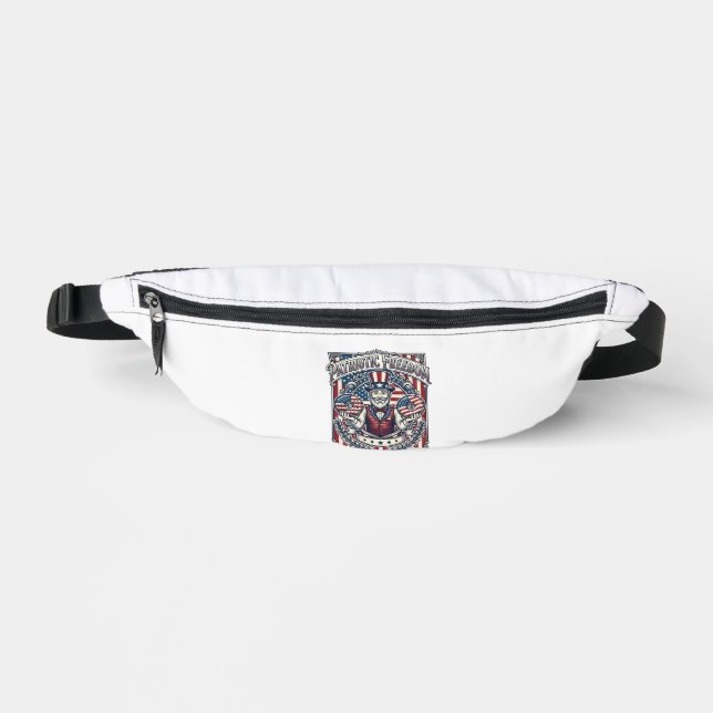 Patriotic Donut Lover Vector Graphic Tee_1 Fanny Pack (Front)