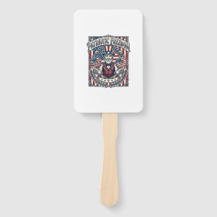 Patriotic Donut Lover Vector Graphic Tee_1 Hand Fan