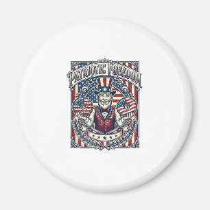 Patriotic Donut Lover Vector Graphic Tee_1 Magnet