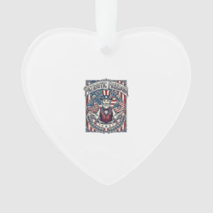 Patriotic Donut Lover Vector Graphic Tee_1 Ornament