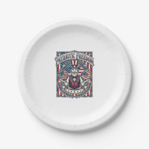 Patriotic Donut Lover Vector Graphic Tee_1 Paper Plates
