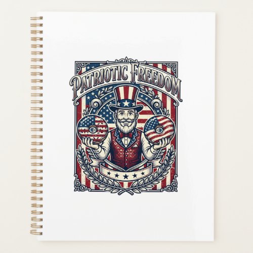 Patriotic Donut Lover Vector Graphic Tee_1 Planner