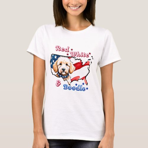 Patriotic Doodle Dog Shirt