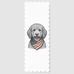 Patriotic Doodle Dog Vintage Engraving Vector Desi Bookmarks