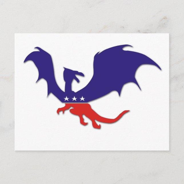 Patriotic Dragon Postcard (Front)