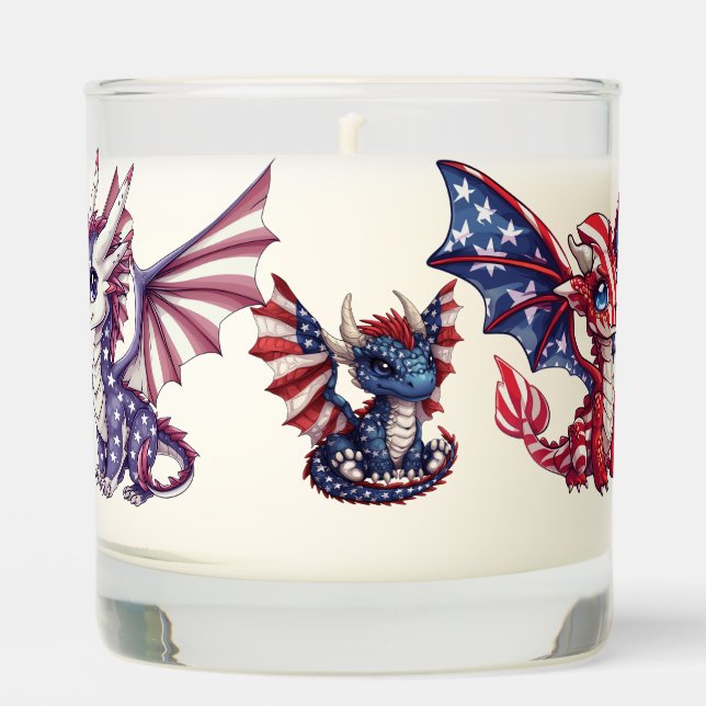 Patriotic Dragon Scented Candle (Front)