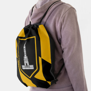 Patriotic drawstring backpack - Flag of Baltimore