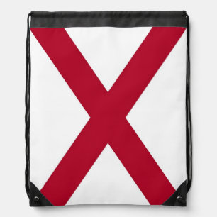 Patriotic drawstring backpack with Flag of Alabama