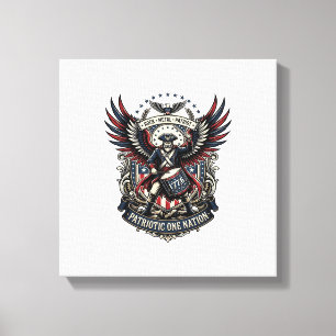 Patriotic Drummer Of Liberty Music Rock Metal Patr Canvas Print