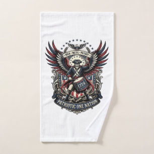 Patriotic Drummer Of Liberty Music Rock Metal Patr Hand Towel