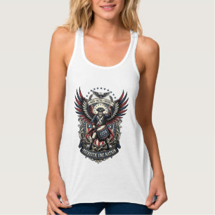 Patriotic Drummer Of Liberty Music Rock Metal Patr Tank Top