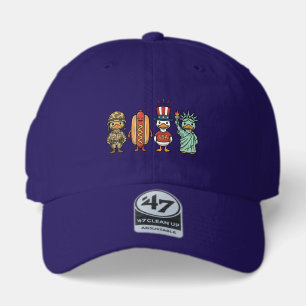 Patriotic Duck and Hot Dog Vintage Vector Shirt_1 47 Brand Hat