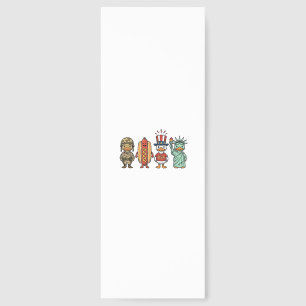 Patriotic Duck and Hot Dog Vintage Vector Shirt_1 Bookmarks