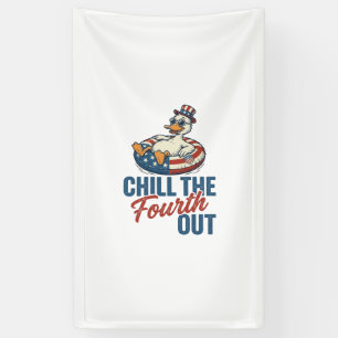Patriotic Duck Fourth of July Floatie Shirt Design Banner